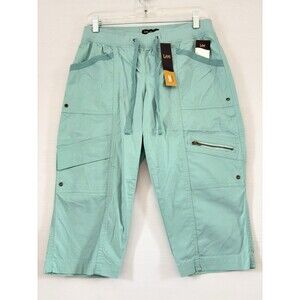 Lee® Womens Aquifer Relaxed Fit Cargo Capri Pants 8P NwT